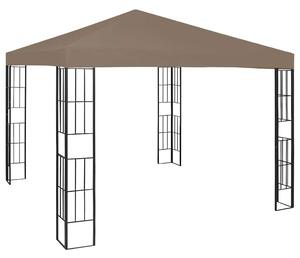 Altana ze sznurem lampek LED, 3x3 m, kolor taupe