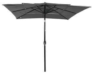 3-poziomowy parasol na aluminiowym słupku, antracyt, 2,5x2,5 m