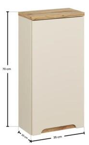 Szafka łazienkowa BALI 1D 35 cm kaszmirowy mat