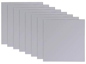 Bezramkowe płytki lustrzane, szklane, 16 szt., 20,5 cm