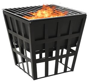 Palenisko i grill 2-w-1, 34 x 34 x 48 cm, stal