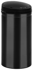 Automatyczny kosz na śmieci z czujnikiem, 50 L, stal, czarny
