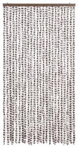 Zasłona przeciwko owadom, kolor taupe i biel, 100x220cm, szenil