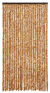 Zasłona przeciwko owadom, ochra i biel, 100x220 cm, szenil