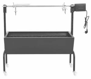 Grill elektryczny z rożnem, stal nierdzewna