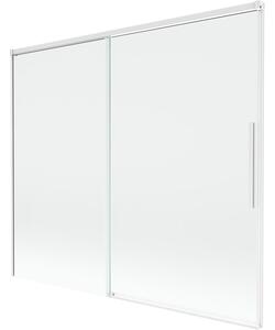 Mexen Rox parawan nawannowy 2-skrzydłowy rozsuwany 180 x 150 cm, transparent, biały - 8C9-180-001-20-00