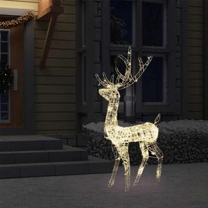 Świąteczny renifer, akrylowy, 120 cm, 140 ciepłych białych LED
