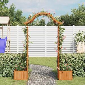 Pergola ogrodowa z donicami, lite drewno jodłowe