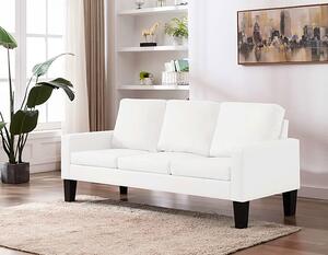 3-osobowa biała sofa z ekoskóry - Zuria 3Q