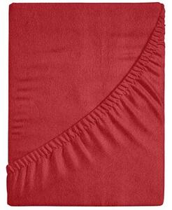 Prześcieradło EUROFIRANY Design 91 Frotte 180 x 200 cm Czerwony