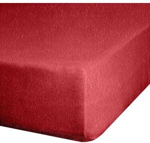 Prześcieradło EUROFIRANY Design 91 Frotte 180 x 200 cm Czerwony