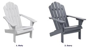 Szare drewniane krzesło ogrodowe - Calan