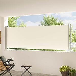 Wysuwana markiza boczna na taras, 117 x 600 cm, kremowa