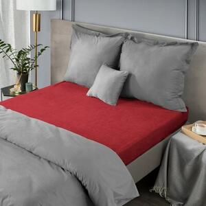 Prześcieradło EUROFIRANY Design 91 Frotte 180 x 200 cm Czerwony