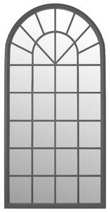 Lustro ogrodowe, czarne, 90x45 cm, żelazna rama