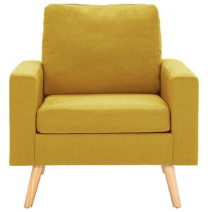 3-osobowy zestaw wypoczynkowy z fotelem, żółty - Eroa 3X