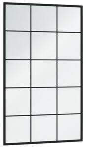 Lustro ścienne, czarne, 100 x 60 cm, metal