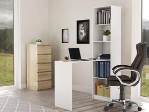 Biały minimalistyczny regał biurowy - Trovi