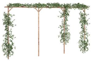 Pergola bambusowa, 385 x 40 x 205 cm