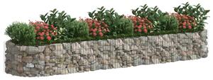 Podwyższona donica gabionowa galwanizowane żelazo 400x100x50 cm