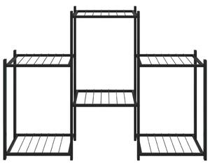Kwietnik, 83x25x60 cm, czarny, żelazny