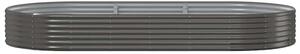 Podwyższona grządka ogrodowa, ocynkowana stal, 296x140x36 cm, antracyt