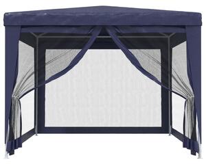 Namiot imprezowy z 4 ścianami z siatki, niebieski, 3x4 m, HDPE
