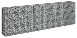 Podwyższona donica gabionowa, galwanizowana stal, 270x30x90 cm