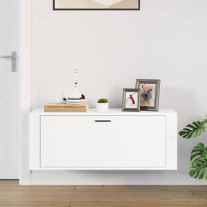 Półka na buty, biała, 100x35x38 cm, materiał drewnopochodny