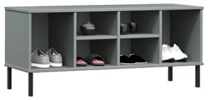 Szafka na buty OSLO, metalowe nóżki, szara, 106x35x45 cm
