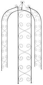 Pergola ogrodowa, czarna, Ø180x255 cm, stalowa