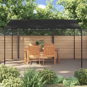 Zadaszenie, antracytowe, 4x3 m, 180 g/m², tkanina i stal