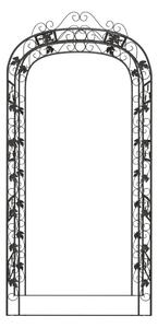Pergola ogrodowa, czarna, 116x45x240 cm, stalowy