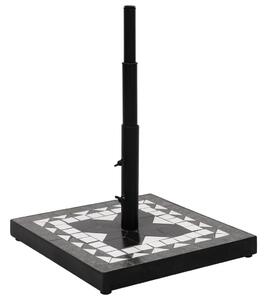Kwadratowa podstawa pod parasol, czarno-biała, 12 kg