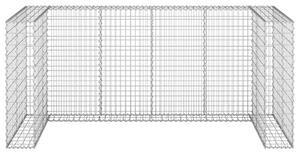 Gabionowa osłona do koszy na śmieci, stal, 254x100x110 cm