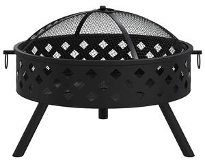 Palenisko z pogrzebaczem, 58 cm, XXL, stal