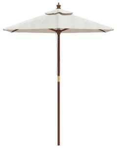 Parasol ogrodowy na drewnianym słupku, piaskowy, 196x231 cm