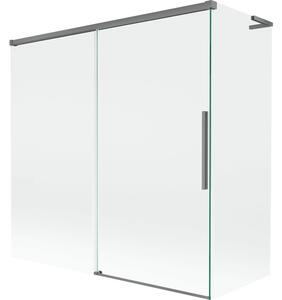 Mexen Rox L parawan nawannowy 2-skrzydłowy rozsuwany 160 + 75 x 150 cm, transparent, gun metal - 8C9L-160-075-95-00
