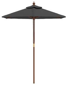 Parasol ogrodowy na drewnianym słupku, antracytowy, 196x231 cm