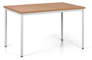Stół do jadalni TRIVIA, szara konstrukcja, 1200 x 800 mm, buk