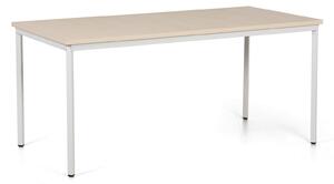 Stół do jadalni TRIVIA, szara konstrukcja, 1600 x 800 mm, brzoza