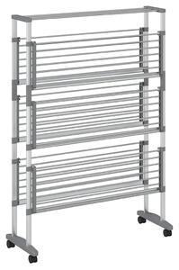 Suszarka na pranie, na kółkach, 89x64x129 cm, aluminium