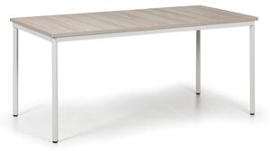 Stół do jadalni TRIVIA, szara konstrukcja, 1600 x 800 mm, dąb naturalny