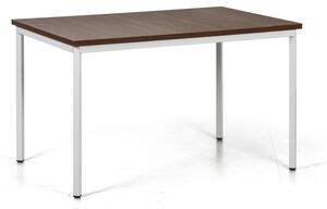 Stół do jadalni TRIVIA, szara konstrukcja, 1200 x 800 mm, orzech