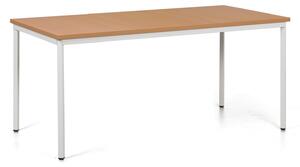 Stół do jadalni TRIVIA, szara konstrukcja, 1600 x 800 mm, buk