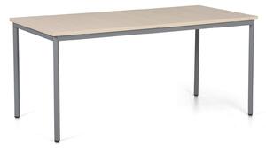 Stół jadalniany TRIVIA, 160x80 cm, ciemnoszara podstawa, brzoza