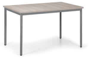 Stół do jadalni TRIVIA, ciemnoszara konstrukcja, 1200 x 800 mm, dąb naturalny