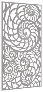 Ogrodowa dekoracja ścienna, 105x55 cm, stal kortenowska, muszle