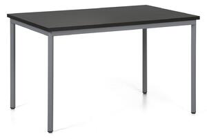 Stół do jadalni TRIVIA, ciemnoszara konstrukcja, 1200 x 800 mm, wenge