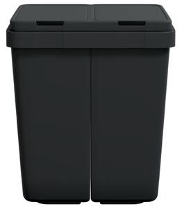Podwójny kosz na śmieci, antracytowy, 2x25 L